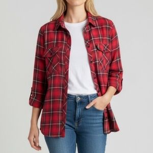 Warehouse One Red Plaid Flannel Shirt